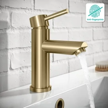 Alyn Brushed Brass Basin Mixer Tap