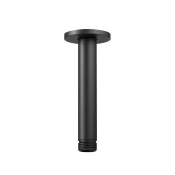 150mm Matt Black Round Ceiling Mounted Shower Arm
