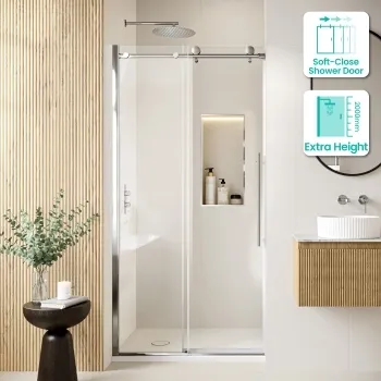 Prague 8mm Soft-Closing Sliding Shower Door 1000mm