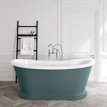 Mayfair 1700mm Midnight Green Freestanding Roll Top Slipper Bath