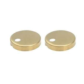 Brushed Brass Toilet Seat Round Hinge Cover Caps 46.5mm