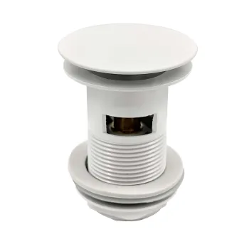 Matt White Pop Up Basin Waste - Slotted