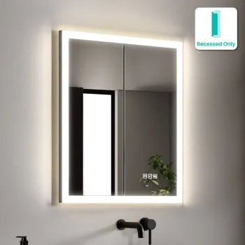 Ivy Recessed LED Mirror Cabinet 700x600mm
