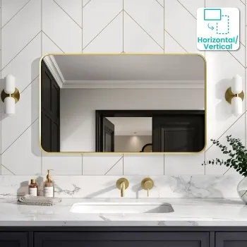 Nina Brushed Brass Mirror 600x1000mm