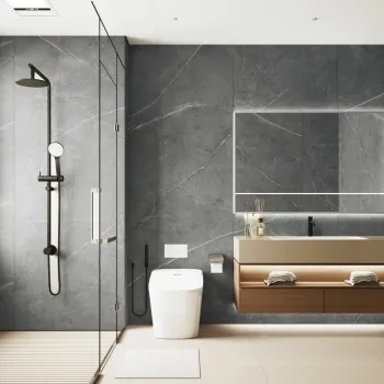 Trepanel Aqua Luxe® Grey Marble Effect Satin SPC XXL Wall Panel