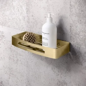 Ivy Brushed Brass Soap Basket