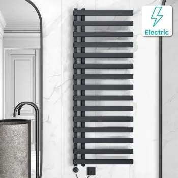 Palermo Electric Anthracite Designer Heated Towel Rail 1600x600mm