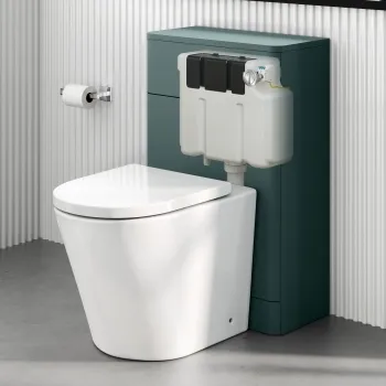 Detroit Cable Operated Concealed Cistern With Chrome Round Push Button Dia.48mm