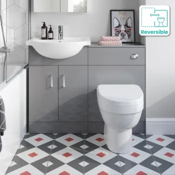 Quartz Stone Grey Combination Vanity Basin and Seattle Toilet 1050mm