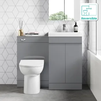 Trent Stone Grey Combination Vanity Basin and Aruba Toilet 1000mm