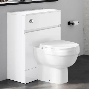 Foster Gloss White Back To Wall Unit and Seattle Toilet