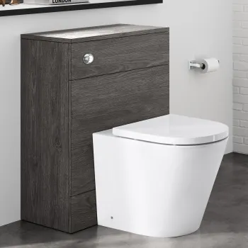 Charcoal Elm Back To Wall Unit and Boston Toilet