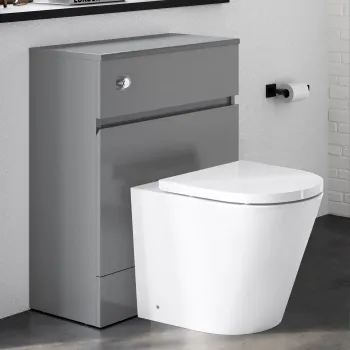 Foster Stone Grey Back To Wall Unit and Boston Toilet