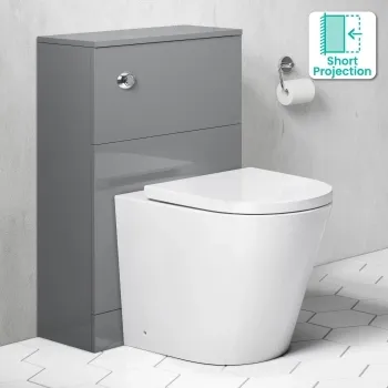 Austin Stone Grey Slimline Back To Wall Unit and Boston Toilet