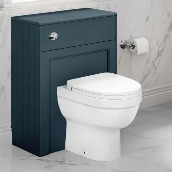 Traditional Inky Blue Back To Wall Unit and Seattle Toilet
