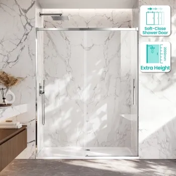 Lisbon 8mm Soft-Closing Sliding Shower Door 1600mm
