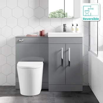 Avon Stone Grey Combination Vanity Basin and Boston Toilet 1000mm