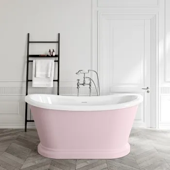 Mayfair 1500mm Cashmere Pink Freestanding Roll Top Slipper Bath
