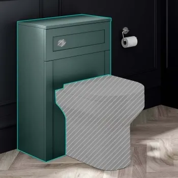 Capri Mystic Green Back To Wall Toilet Unit 500mm