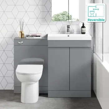 Trent Stone Grey Combination Vanity Basin and Aruba Toilet 1100mm