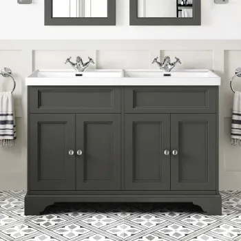 Lucia Graphite Grey Double Basin Vanity 1200mm