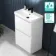 100% Waterproof - Corsica Gloss White PVC Slimline Basin Drawer Vanity 600mm