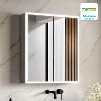 Margot Illuminated LED Mirror Cabinet 700x600mm