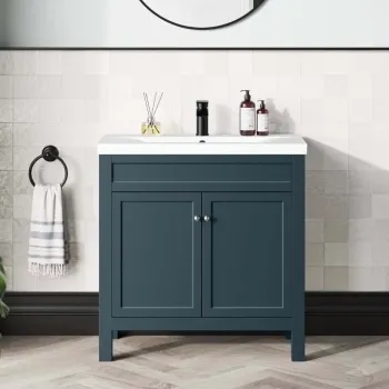 Bermuda Inky Blue Basin Vanity 800mm