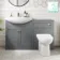 Capri Fog Grey Combination Vanity Basin and Aruba Toilet 1350mm - Chrome Handles