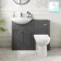 Capri Slate Grey Combination Vanity Basin and Aruba Toilet 1050mm - Chrome Handles