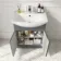 Capri Slate Grey Combination Vanity Basin and Aruba Toilet 1150mm - Chrome Handles