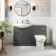 Capri Slate Grey Combination Vanity Basin and Aruba Toilet 1350mm - Chrome Handles