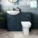 Capri Navy Blue Combination Vanity Basin and Aruba Toilet 1050mm - Chrome Handles