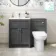 Milos Slate Grey Combination Vanity Basin and Aruba Toilet 1100mm - Chrome Handles