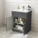 Milos Slate Grey Combination Vanity Basin and Aruba Toilet 1100mm - Chrome Handles