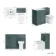 Milos Mystic Green Combination Vanity Basin and Aruba Toilet 1100mm - Chrome Handles