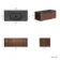 Sorrento Fluted Black Walnut Wall Hung Drawer Vanity with Black Basin 1000mm