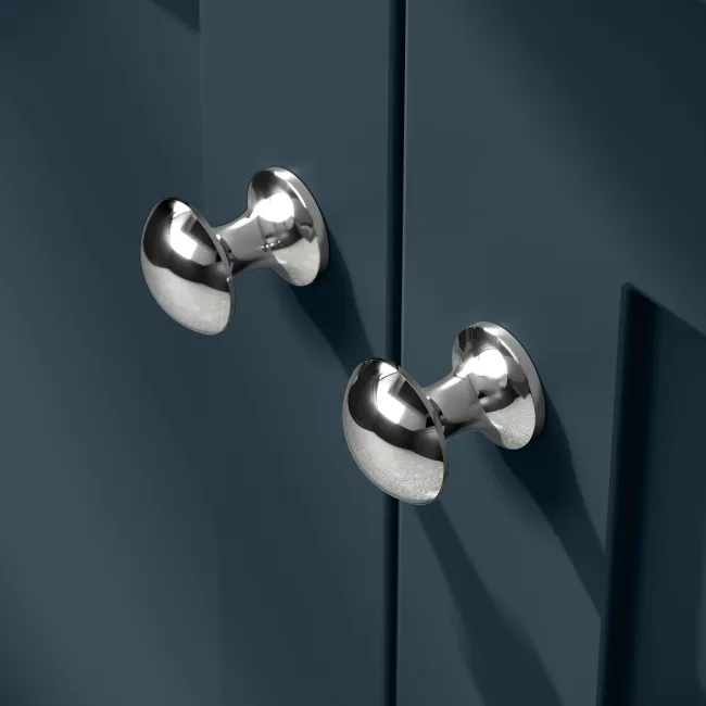 Milos Navy Blue Combination Vanity Basin and Aruba Toilet 1000mm - Chrome Handles