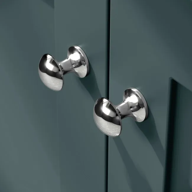 Milos Mystic Green Combination Vanity Basin and Aruba Toilet 1300mm - Chrome Handles