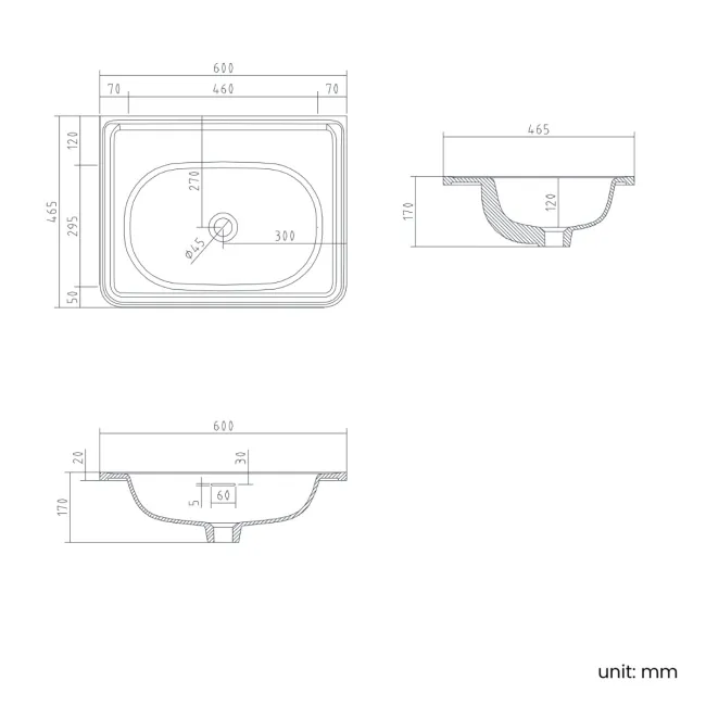 Sorrento Fluted Black Walnut Wall Hung Drawer Vanity with Black Basin 600mm