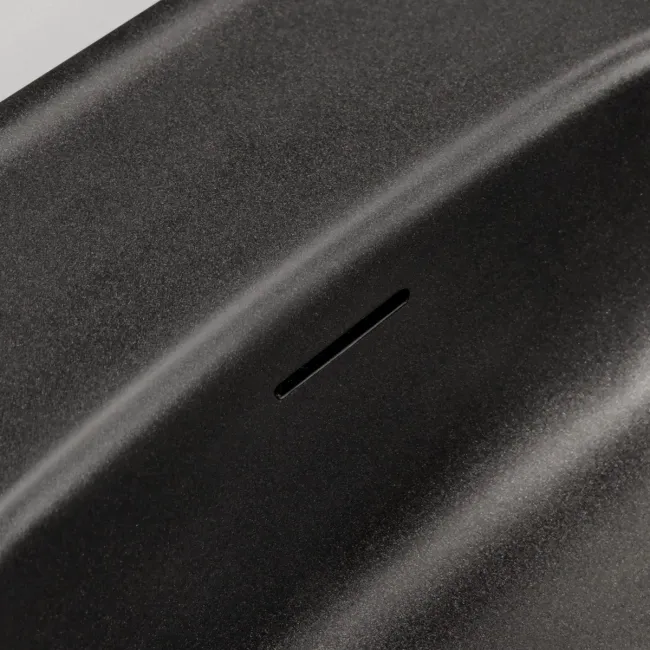 Sorrento Fluted Black Walnut Wall Hung Drawer Vanity with Black Double Basin 1200mm