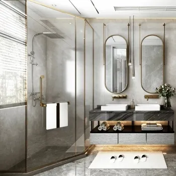 Trepanel Aqua Luxe® Grey Textured Natural Stone Effect Matt SPC Wall Panel 4 Pack (Covers 2.80 SQM)