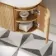 Positano Natural Oak Curved Wall Hung Basin Drawer Vanity 1000mm