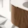 Positano Natural Walnut Curved Wall Hung Basin Drawer Vanity 1200mm