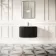 Positano Black Oak Curved Wall Hung Basin Drawer Vanity 800mm