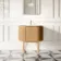 Positano Natural Oak Curved Vanity Unit 800mm