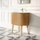 Positano Natural Oak Curved Vanity Unit 800mm