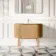 Positano Natural Oak Curved Vanity Unit 1000mm