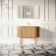 Positano Natural Oak Curved Vanity Unit 1000mm