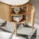 Positano Natural Oak Curved Vanity Unit 1000mm